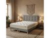 Ensemble 160x200 tête de lit matelas polylatex sommier gris