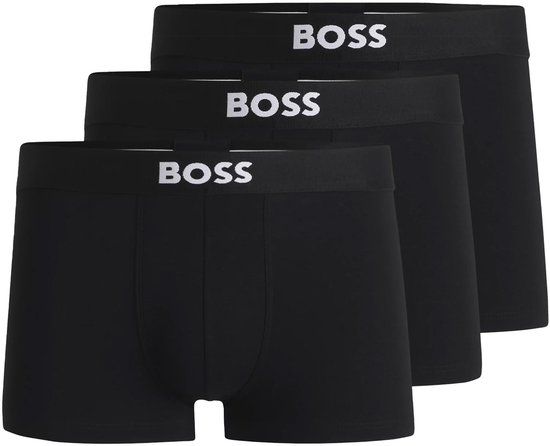 Boss Hugo Boss Trunk One Boxershorts Heren (3-pack) - Maat S - Zwart