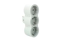 Contactadapter Legrand Contactadapter 3X Shuko wit NIEUW type F Kindershutzt 2P + E CE