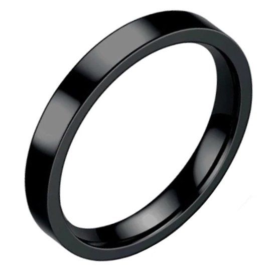 LGT JWLS LGT Jewels Smalle Stalen Ring Zwart 3mm-19mm