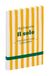 Clairefontaine 116273C - Boodschappen Notitieblok 8x11,5 cm - 50 Afscheurbare Effen Vellen met Citrusillustratie in Frisse Kleuren - Elastieksluiting - 4 designs willekeurig - Dolce Amore Collectie