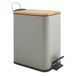 Spirella Erik Pedaalemmer, staal en bamboe, 5 l, taupe, mat