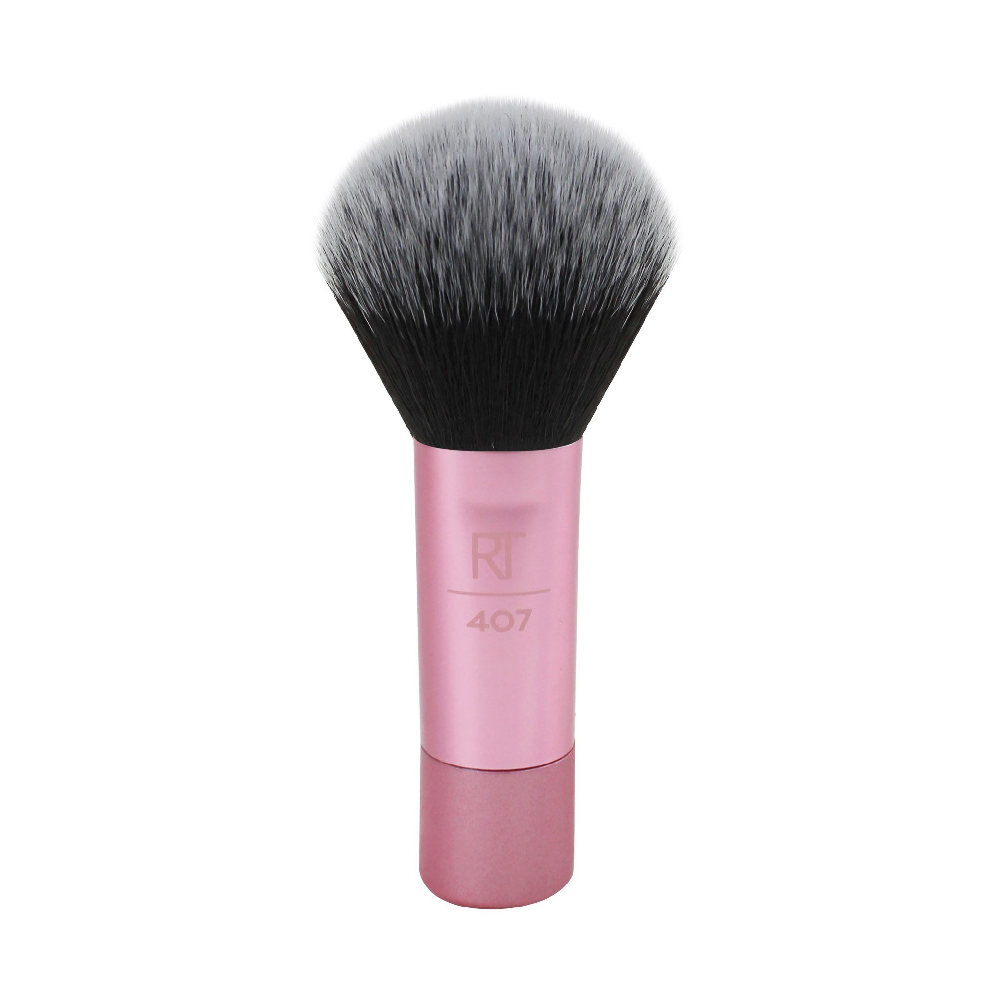 Real Techniques Mini Multitask Brush - Powder Brush - Rounded - Fluffy - Synthetic - Black, Rose, White