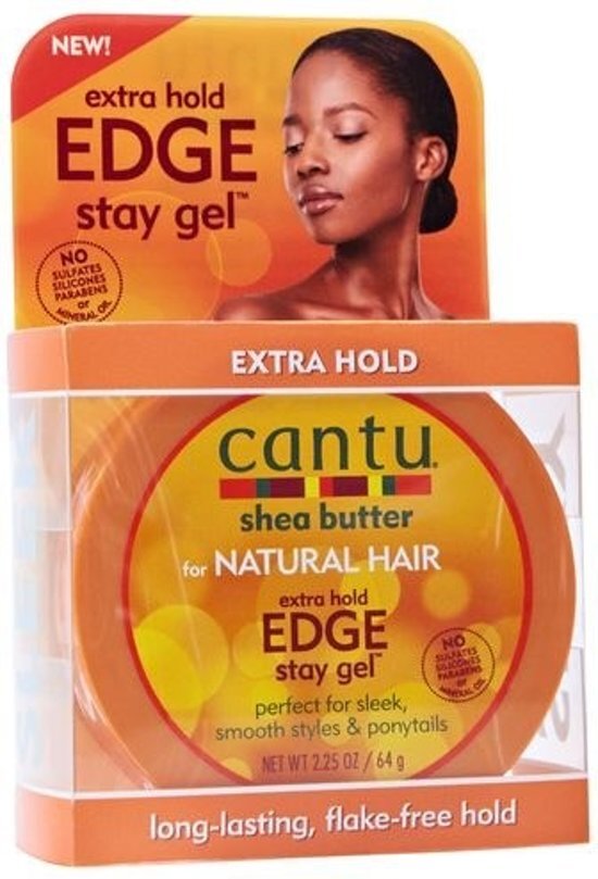 Cantu Shea Butter For Natural Hair Extra Hold Edge Stay Gel 64 gr