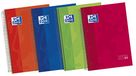 Oxford, 5 stuks A4-schriften, microgeperforeerd, 120 vellen, geëxtrudeerd en spiraaldeksel, 5 gekleurde strepen, 5 x 5 raster, verschillende kleuren.