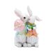 Hodao 3 stuks paashaas, familiedecoraties, lente, Pasen, konijnendecoraties, beeldjes, tafeltopper, decoraties voor feest, thuis, vakantie, schattig konijn paasdagdecoraties (wit konijntje voor stel)