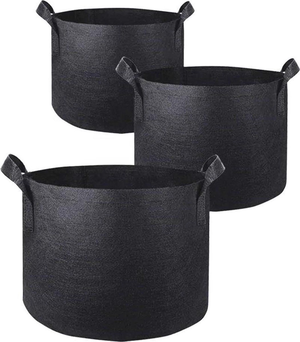 Repus - Planten groeizak - 20x20 CM - Set van 2 stuks - Zwart