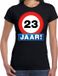 Bellatio Decorations Shoppartners Bv Stopbord 23 jaar verjaardag t-shirt - zwart - dames - S