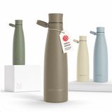 LARS NYSØM Nåde Roestvrijstalen drinkfles 750ml - BPA-vrije geïsoleerde waterfles 0,75 Liter (Taupe Brown)