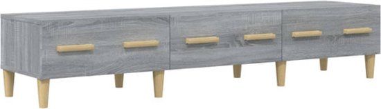 vidaXL TV meubel & entertainment center 150x34,5x30 cm bewerkt hout grijs