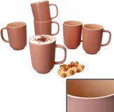 Ritzenhoff & Breker Jasper Set van 6 Aardewerk Koffiemokken Poeder 250ml