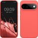 kwmobile telefoonhoesje geschikt voor Google Pixel 11 Pro XL - Hoesje met siliconen coating - Smartphone case in neon koraal