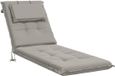 vidaXL Ligstoel Kussen GEMERT 100% Polyester Grijs 190 x 50 x 9 cm