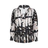 Exxcellent blousetop met print Plus Size - bruin