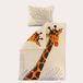 NOUS Kids katoenen dekbedovertrek 1 persoons (140x200 cm) Beige Dierenprint