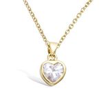 CHIVAL 18K Goud Vergulde Ketting – Love Spark – Hartje - Zirkonia - Valentijn - Hypoallergeen - Moederdag - Dames - Cadeau voor Haar - Liefde - Sieraad - Geschenkverpakking