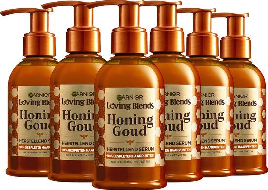 Garnier Loving Blends Honing Goud Herstellend Haarserum - 6x150ml - Voordeelverpakking