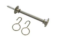 GARDINIA bevestigingshaakjes voor gordijnstoffen, 10 cm, metaal, inox look
