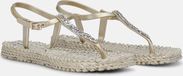 Ilse Jacobsen Slippers met enkelband en glitter CHEERFUL10G - 780 Platin