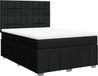 vidaXL Boxspringbed met matras, zwart, 160x200 cm, stof