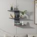 Hanah Home Stijlvolle wandplank, antraciet, 69,8 x 21,4 x 59,6 cm, 100% melamine gecoat deeltjesbord, 18 mm dik, veelzijdige opslagoplossing voor moderne ruimtes