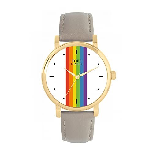 Toff London Pride Lineaire witte wapenstokken Horloge - 5059911142939