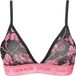 Calvin Klein dames flower ck one unlined triangle zwart & roze - S