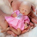 Poupée réaliste pour bébé 7 pouces - Mini poupée reborn - Silicone - Anti-stress - Cadeau pour enfants - Léger 1,5 kg - Poupée reborn