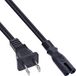 InLine B-16654U electriciteitssnoer Zwart 1,8 m NEMA 1-15P IEC C7