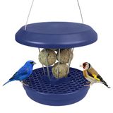 SWISSINNO Vogelvoeder Luzern SMART BIRDS - Hangende Schone Voederplek - Muizen- en Rattenbestendig - Voor Roodborstjes, Nigerzaad - Sterk en Betrouwbaar - Voor Vetbollen - Indigo