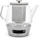 Théière en verre de grande capacité 15 litres set avec réchaud à thé en acier inoxydable