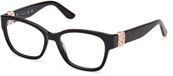 Guess GU50120 Noir brillant Montures de lunettes carrées en acétate