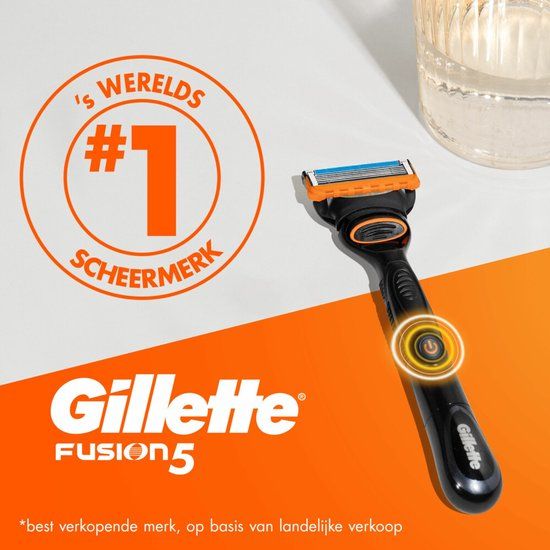 Gillette Scheermesjes Fusion 5 Power - 6 x 12 stuks - Voordeelverpakking