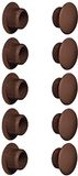 cyclingcolors 10 x afdekdoppen kunststof blindboring stop, afdekking meubels (Ø10 mm/donkerbruin RAL 8014)