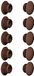 cyclingcolors 10 x afdekdoppen kunststof blindboring stop, afdekking meubels (Ø10 mm/donkerbruin RAL 8014)