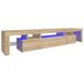 VidaXL TV-meubel met LED-verlichting, Sonoma-eikenhout, 215x36,5x40 cm
