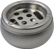 Merkloos / Sans marque Edco Eindhoven Bv Tin Ashtray Matte Silver - Suitable Indoors and Outdoors - Dia 10 x H5 cm