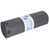 Afvalzakken van gerecycled LDPE 120 l, grijs, 20 stuks/rol