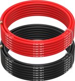 MMOBIEL 12 AWG Siliconen Elektrische Draad - 12 Gauge (3,31mm²) Vertinde Koperkabel - 2 Aparte Draden Rood & Zwart Elk 5 m