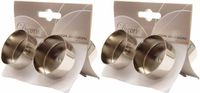 Decoris Porte-bougies chauffe-plat - 8 pièces - Argent - Métal - D4,2 x L7,5 cm