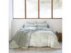 Terre de Nuit Housse de couette 200x200 gaze de coton carreaux vert d'eau Vichy