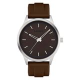 s.Oliver herenhorloge - Rond - IP zwart - 44 mm - Uhr van metaal met kwartswerk aan siliconen band met Dornschließe - analoog horloge - 3 ATM waterdicht - krasbestendig