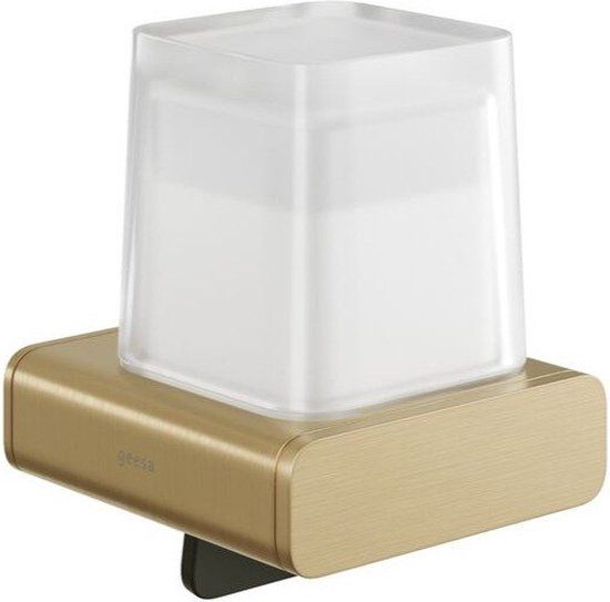 Geesa Shift Zeepdispenser - 200 ml - Mat Glas - Goud Geborsteld