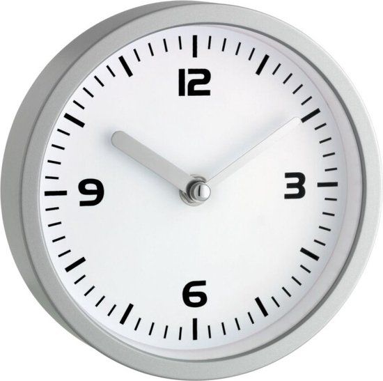 TFA Dostmann Lombard Wandklok - 16 cm - Zilver