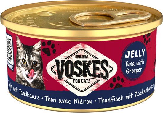 Voskes Kattenvoer Nat Tonijn met Tandbaars 85gr