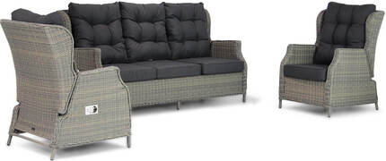 Garden Collections Chicago stoel-bank loungeset 3-delig