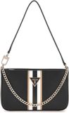 GUESS Noelle Mini Top Zip Shoulder Bag Black Zwart