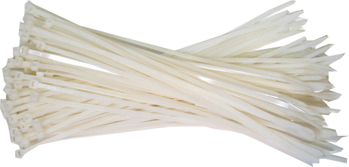 RL Sales Kabelbinders 4.8 x 300 mm - wit - 100 stuks