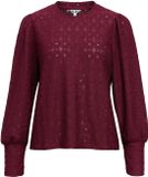 OBJECT Objlaila L/s Re Top Noos Truien & vesten Dames - Sweater - Hoodie - Vest- Bordeaux - Maat S