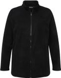Ulla Popken - Dames - Fleecejas mix & match binnenjas gerecycled - Zwart - Maat 42+
